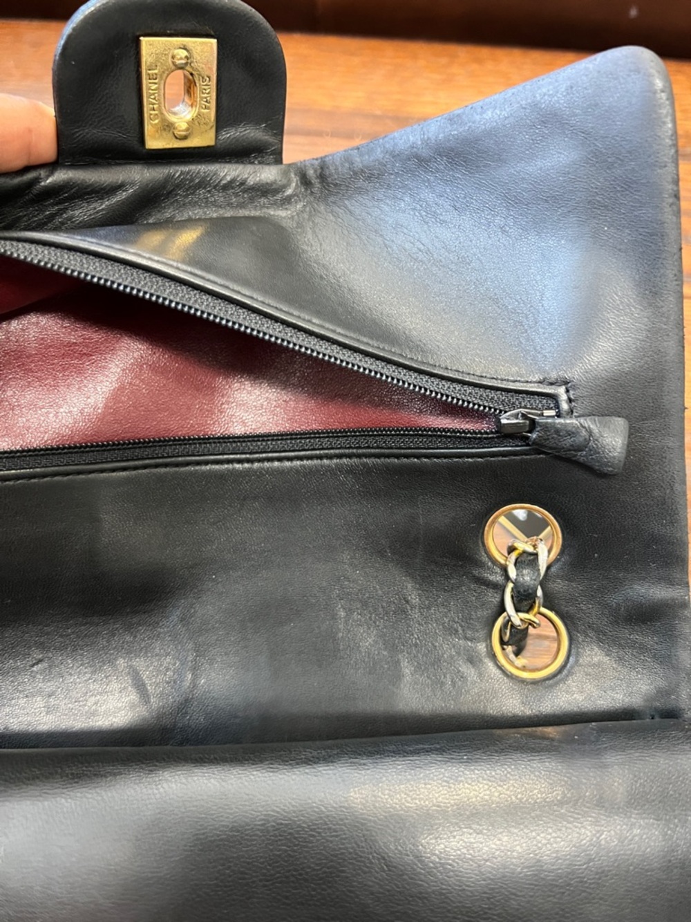 CHANEL Black Quilted double flap bag - Picture 7 of 16